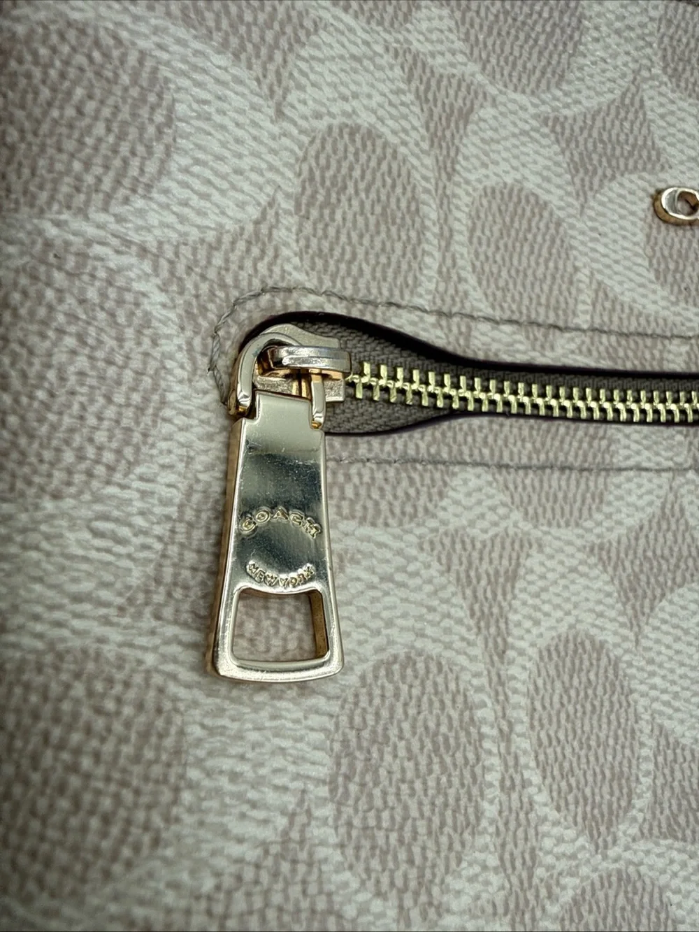 Coach Beige Signature Crossbody Bag